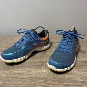 Ryka Women's Running Shoes Devo Plus 2 Size 8 Blue Multi-Color Athletic Training